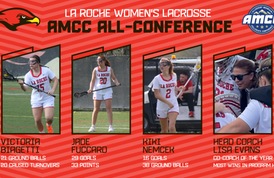 Three Redhawks and Coach Lisa Evans Earn AMCC Women's Lacrosse All-Conference Honors