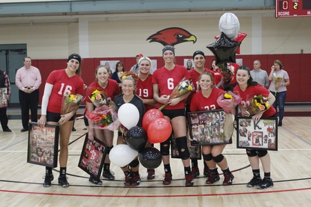 Women's Volleyball Defeats D'Youville 3-1 on Senior Day